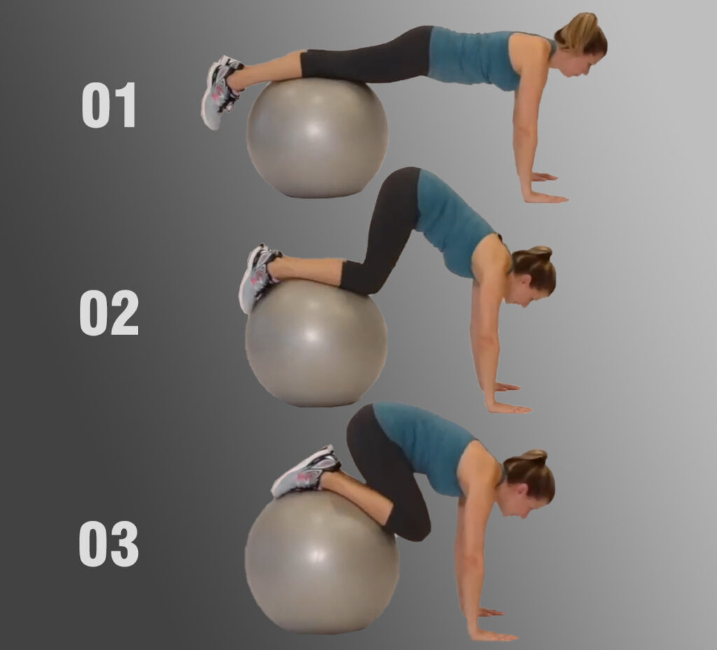 Stability Ball Knee Tucks