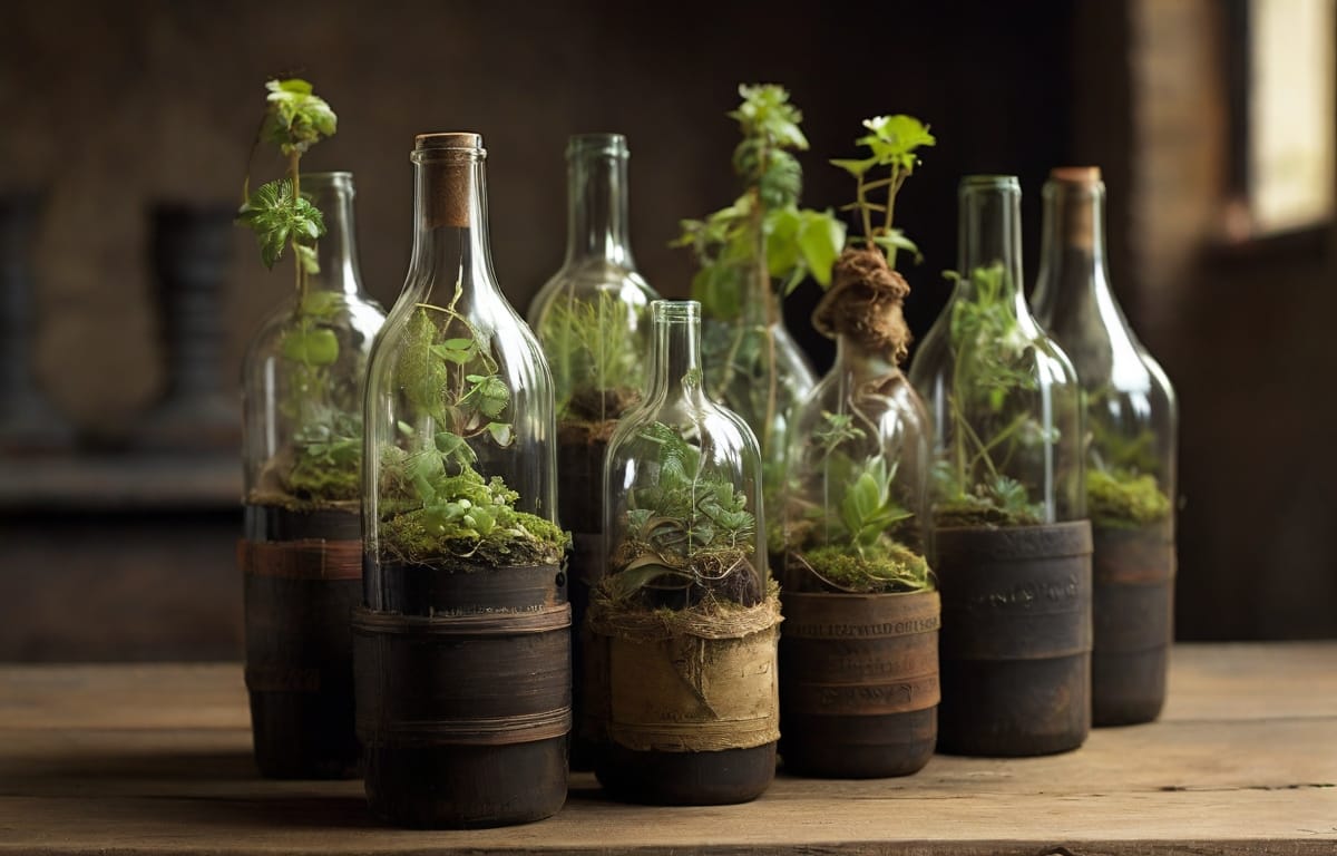 Give old wine bottles a second life as gorgeous vases